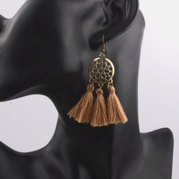 Jewelry - Golden Tassel Earrings!